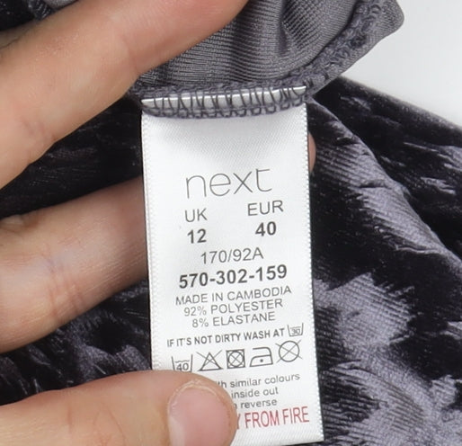 Womens UK Size 12 NEXT Black Basic T-Shirt