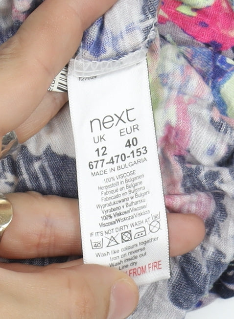 Next Women's Halter Floral Dress, Multicoloured, Size 12