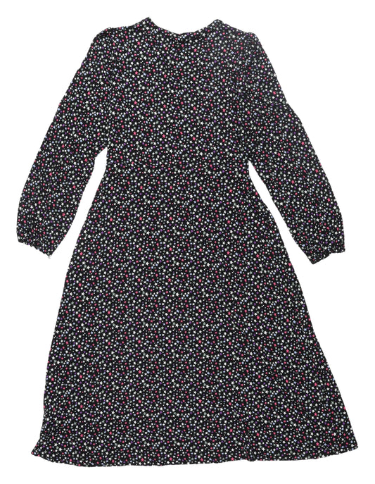 Marks and Spencer Women's Black Star Long Sleeve Wrap Dress