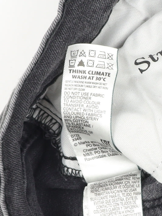 Marks and Spencer Men's Grey Straight Jeans, Size L