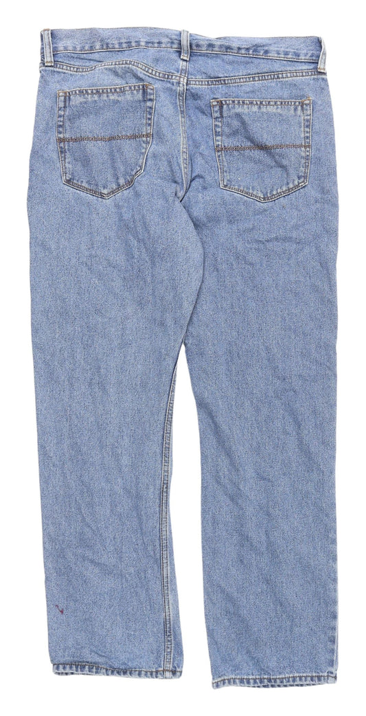 Marks & Spencer Men's Blue Straight-Leg Jeans