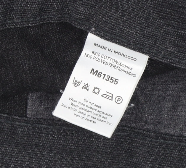 Next Men's Black Relaxed Fit Trousers Size 36