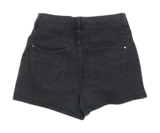 River Island Women's Black High Rise Denim Shorts