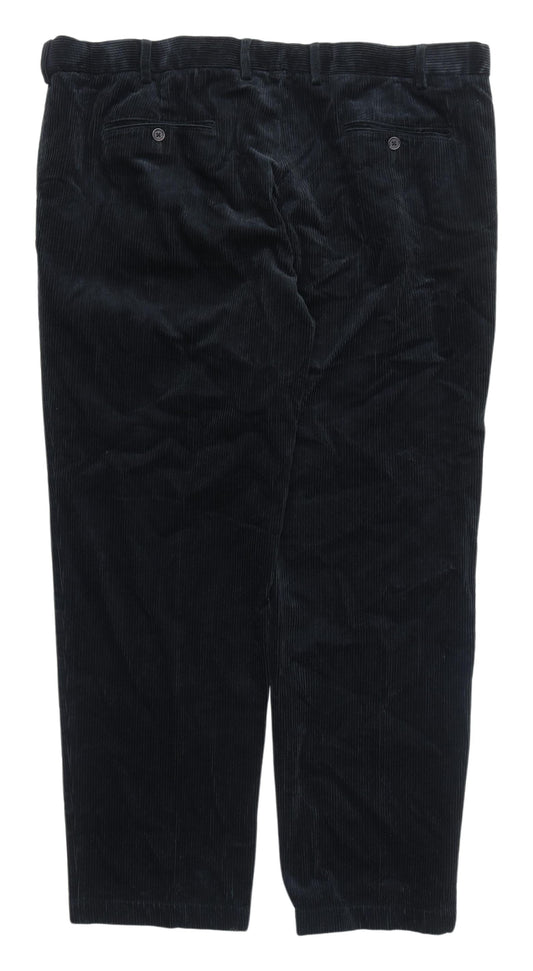 Marks and Spencer Men's Dark Charcoal Corduroy Trousers