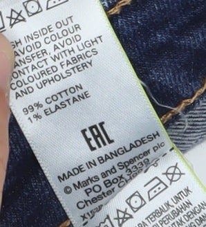 Womens UK Size 14 Marks and Spencer Regular Fit Skinny Blue Jeans
