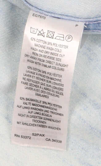 French Connection Men's Blue Colourblock Shirt S