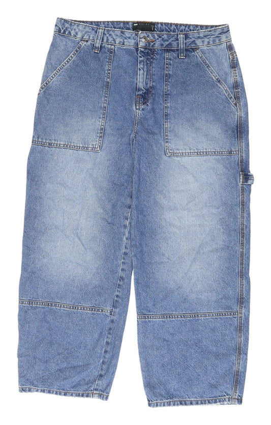 Additional front view of ASOS Blue Denim Cargo Jeans - Relaxed Fit, size 30