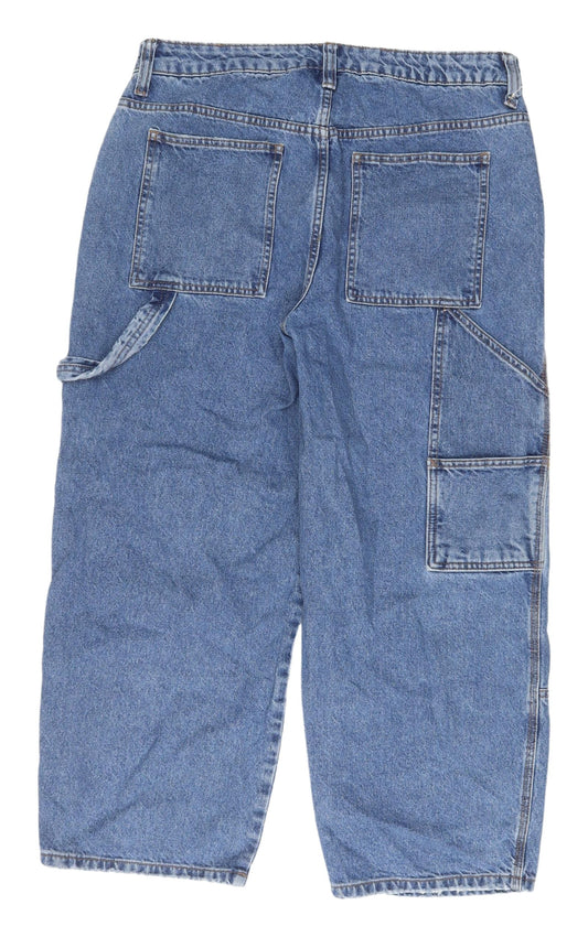 ASOS Blue Denim Cargo Jeans - Relaxed Fit, Size 30