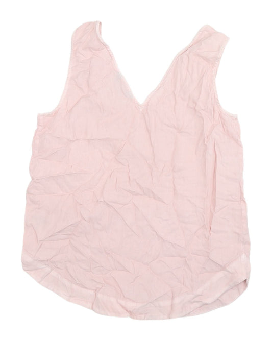 Womens UK Size 8 Marks and Spencer Pink Basic Tank