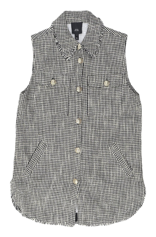 River Island Women's Black Check Waistcoat XS