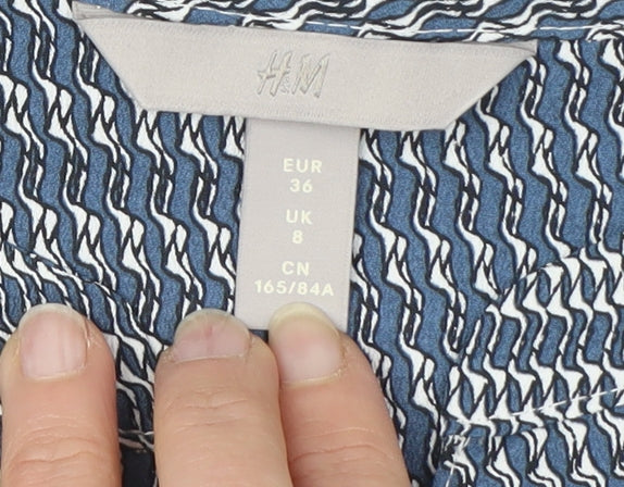 Womens UK Size 8 H&M Blue Blouse