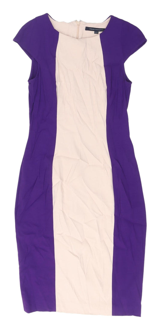 Additional front view of French Connection Women's Purple Sheath Dress -, size 12