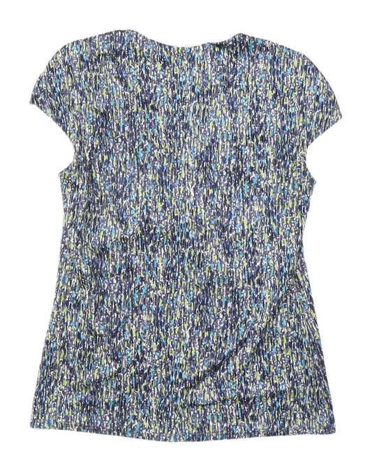Womens UK Size 8 Minuet Petite Multicoloured Basic Blouse