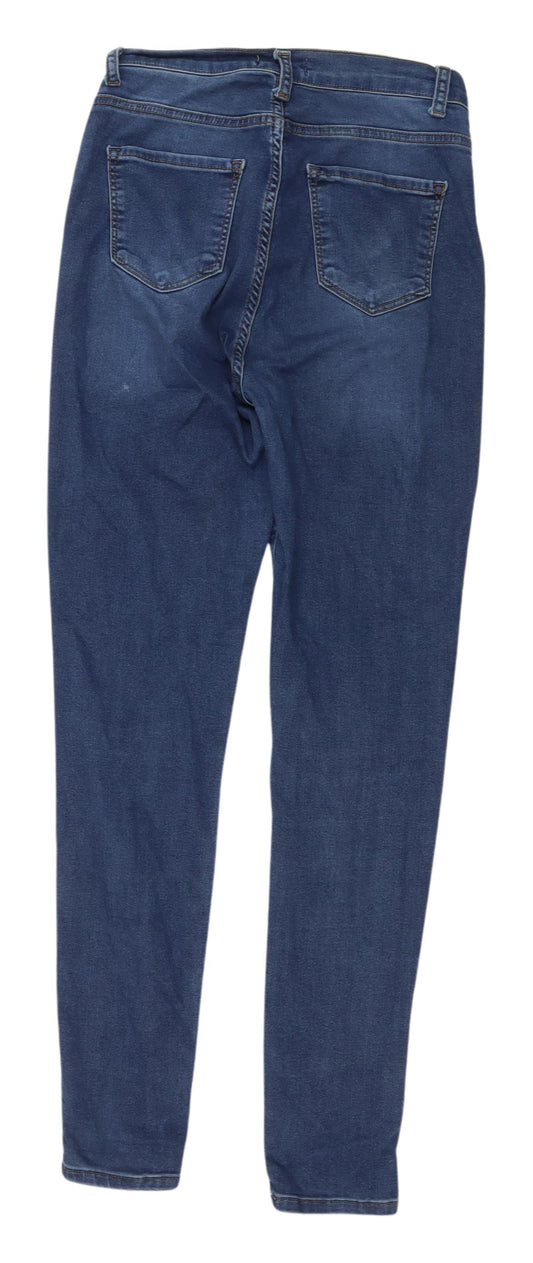 Boohoo Women's Blue Skinny Jeans Size 12
