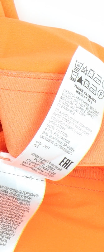 Womens UK Size 6 Marks and Spencer Regular Fit Cropped Orange Trousers