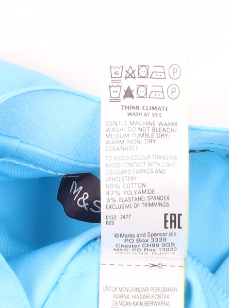 Womens UK Size 6 Marks and Spencer Dress Pants Blue Trousers