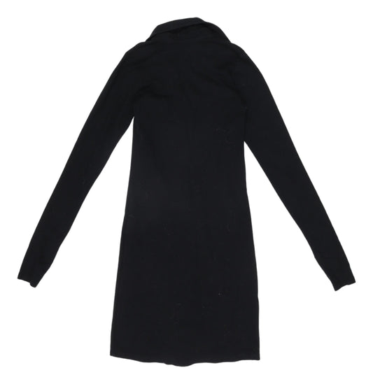 Motel Women's Black Shirt Dress, Collared, S