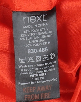 Next Women's Orange Cap Sleeve Sheath Dress Size 12