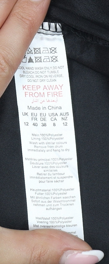 PrettyLittleThing Black Strapless Party Dress Size 12