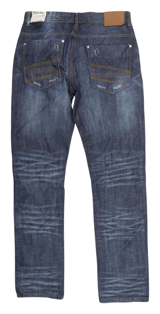 Inside Men's Blue Straight Jeans Size 16 Cotton