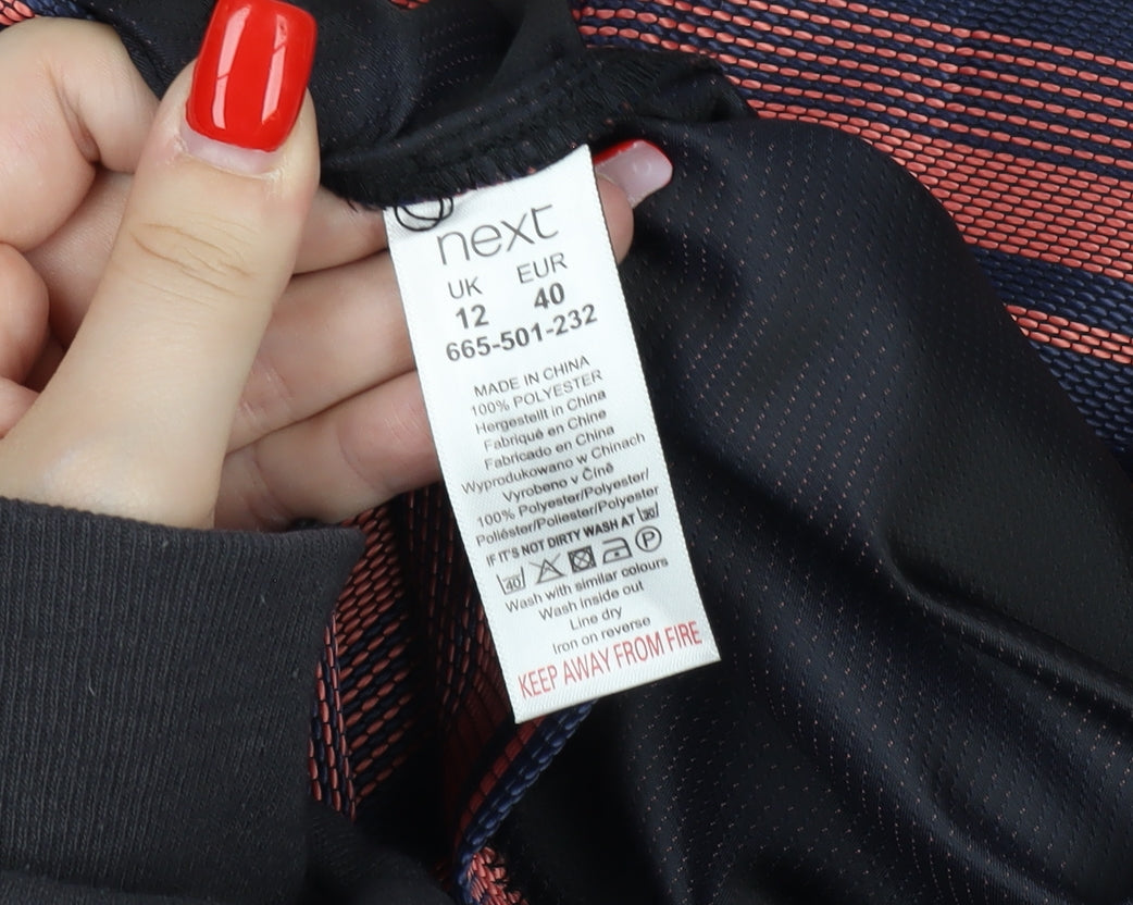 Next Women's Multicoloured Striped Shift Dress Size 12