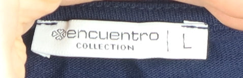 Womens UK Size L Encuentro Blue Basic T-Shirt