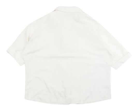 Nasty Gal Women's White Button-Up Shirt Size 8