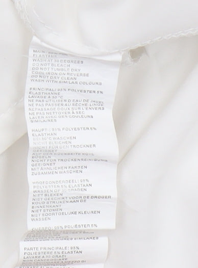 Womens UK Size 8 Nasty Gal White Basic Button-Up