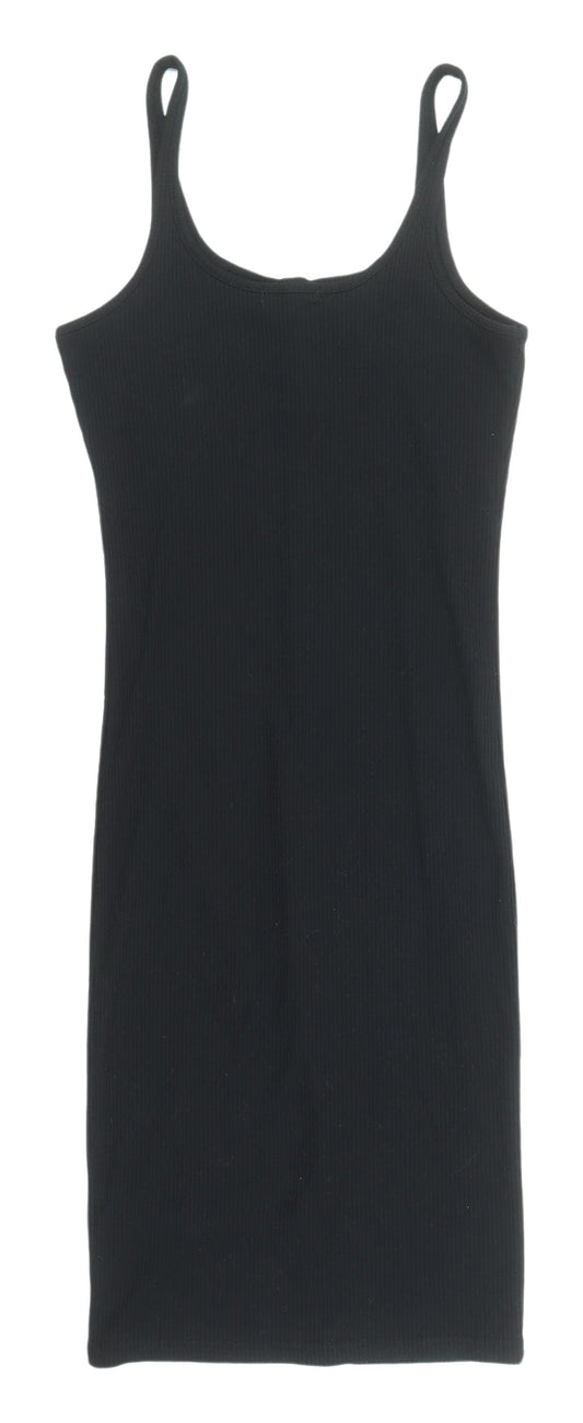 Cotton On Black Bodycon Dress M Women Sleeveless Casual