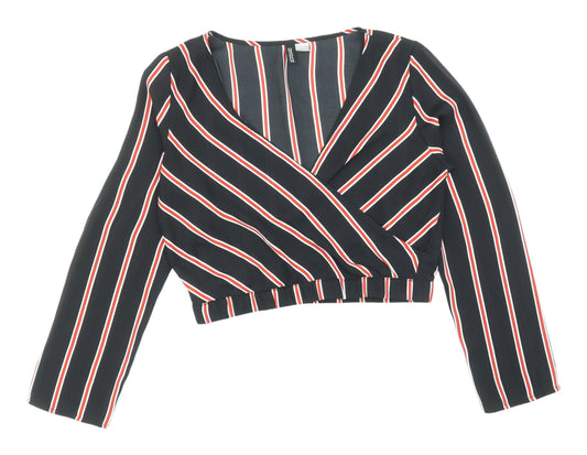 Womens UK Size 12 H&M Multicoloured Wrap Blouse