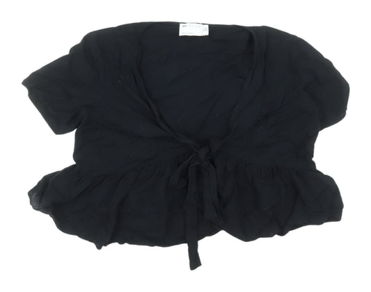 Womens UK Size 12 ASOS Black Wrap Blouse