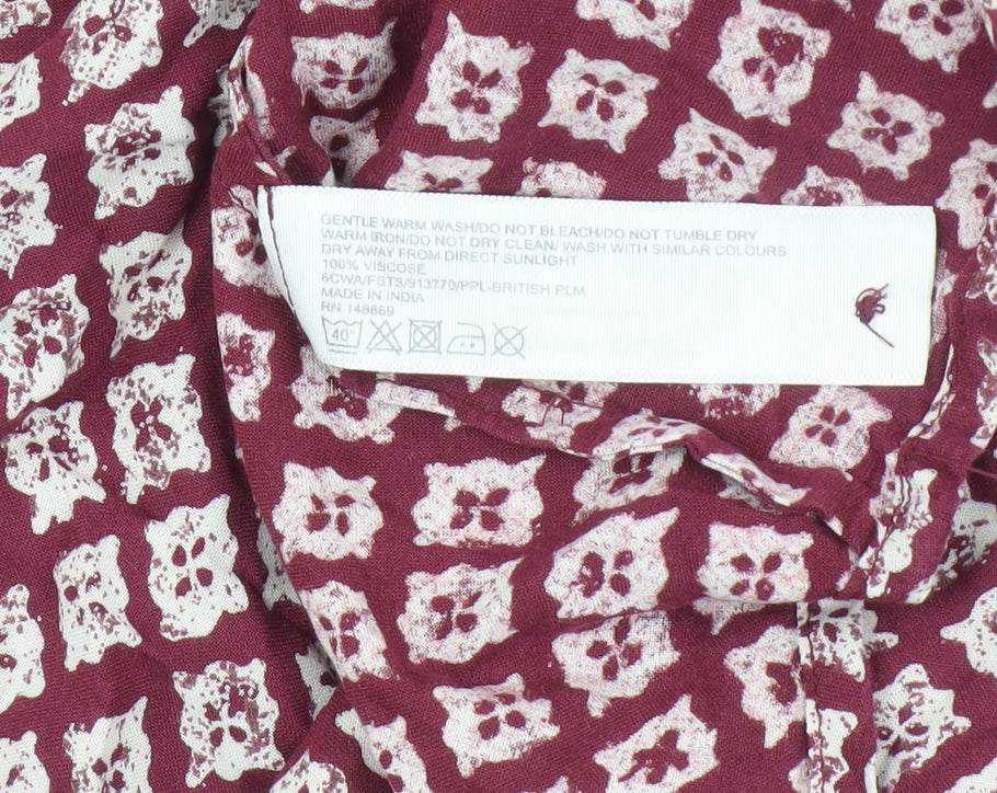 FatFace Women's Multicoloured Geometric Blouse Size 10