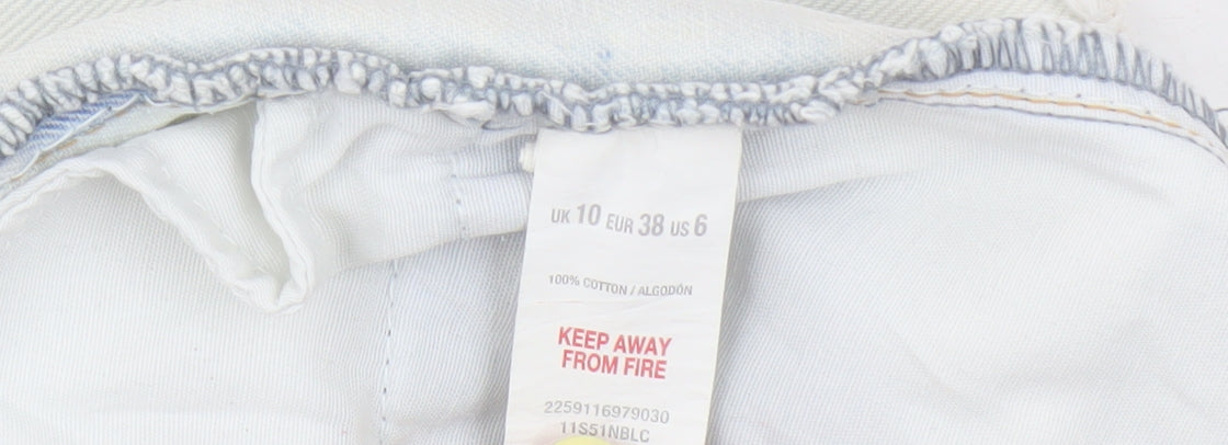 Miss Selfridge Women's Blue Denim Cut-Off Shorts, UK 10