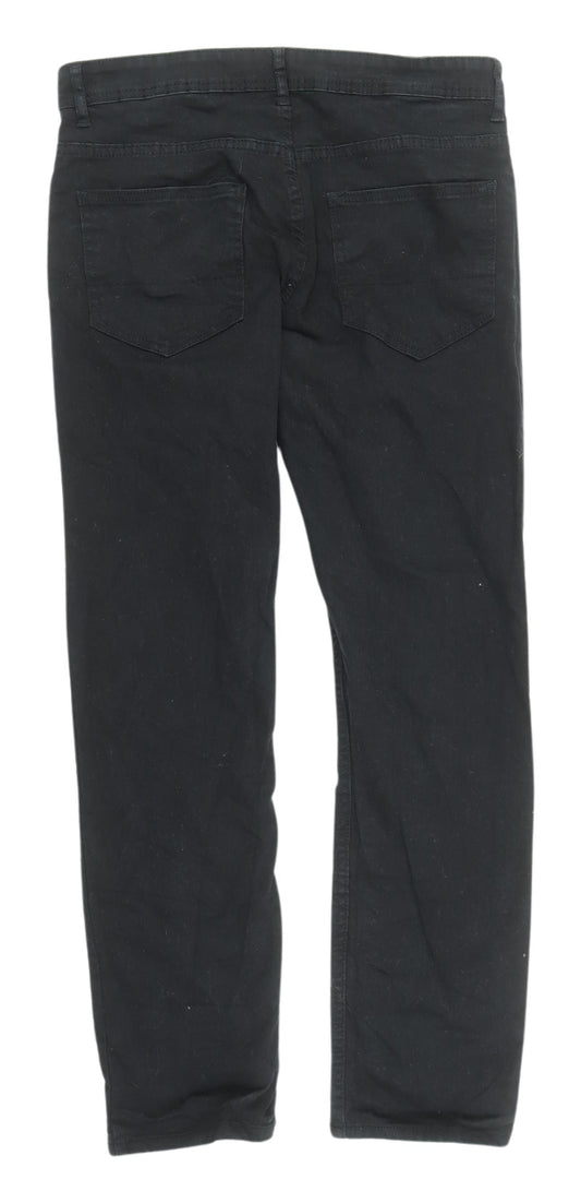 Denim Co. Men's Black Straight Jeans, Size 32