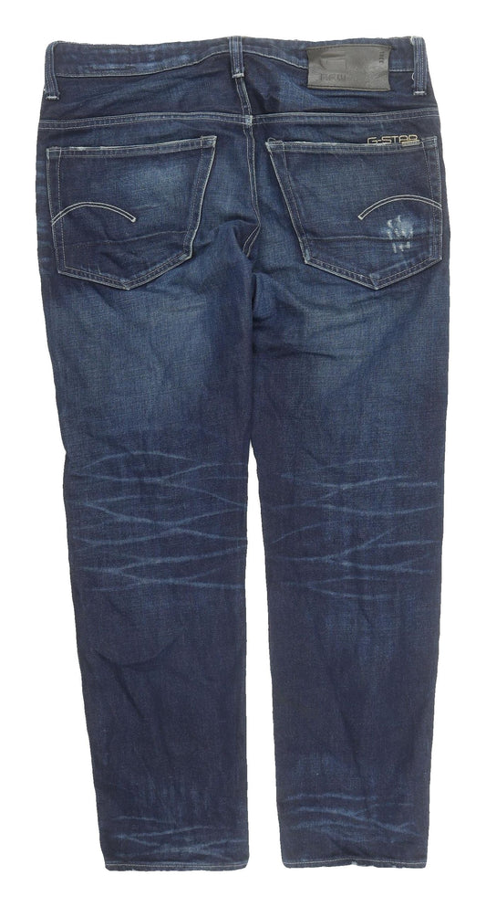 G-Star Men's Blue Tapered Jeans, Size 32