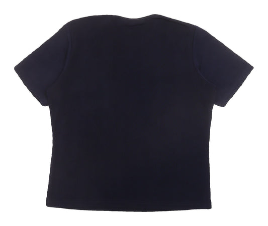 Womens UK Size 14 Berkertex Blue Basic T-Shirt