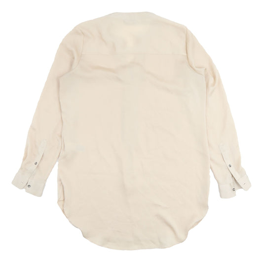Womens UK Size 10 Marks and Spencer Beige Basic Blouse