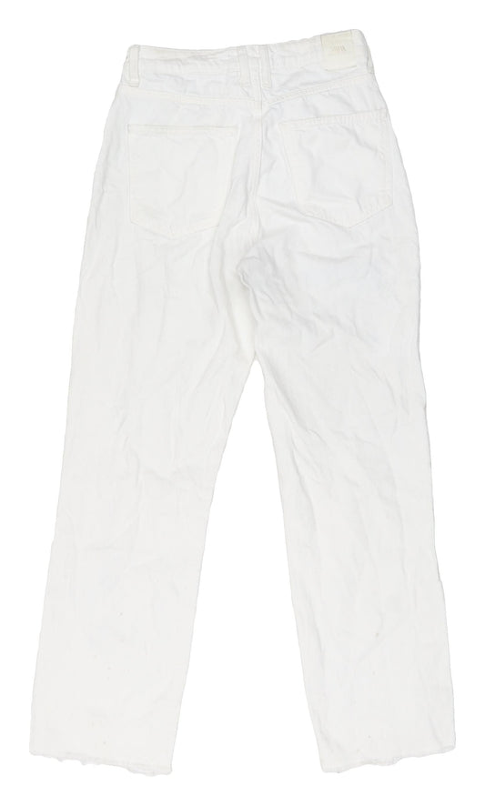 Zara Women's White Jeans Size 8 Cotton