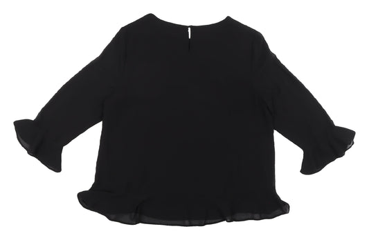 Womens UK Size 14 Dorothy Perkins Black Blouse