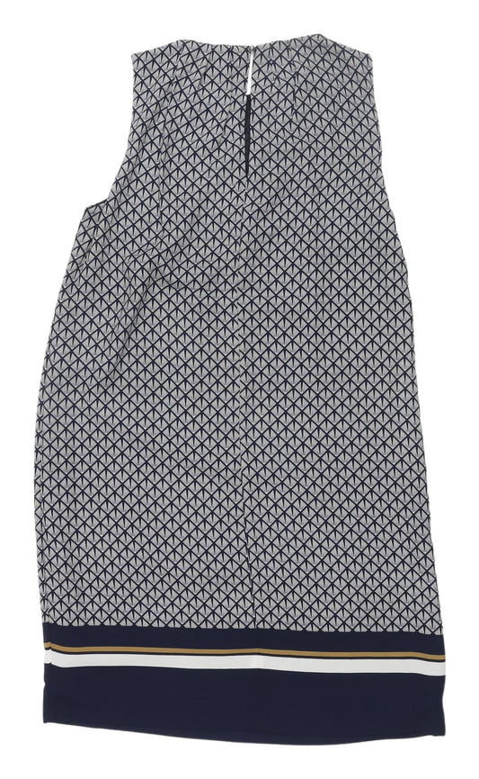 H&M Women's Geometric Shift Dress UK 8 Multicolour