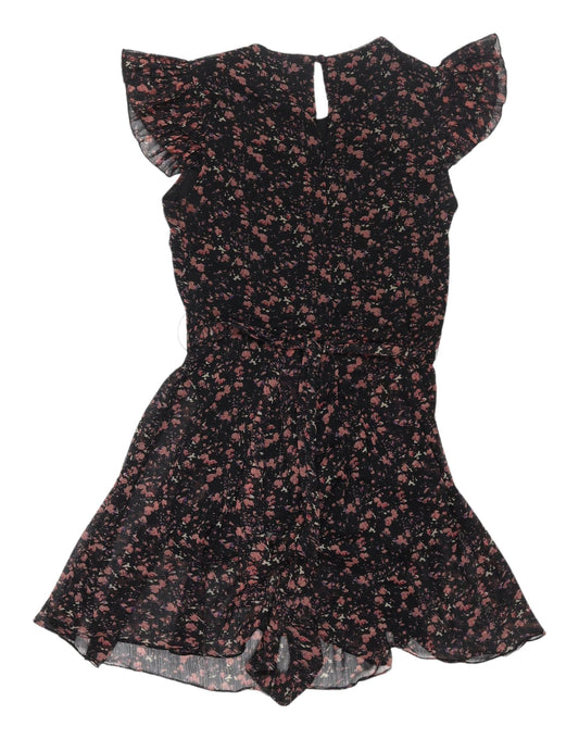 TFNC London Women's Black Floral A-Line Dress Size 5