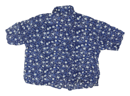 Womens UK Size 2XL Pomodoro Blue Blouse