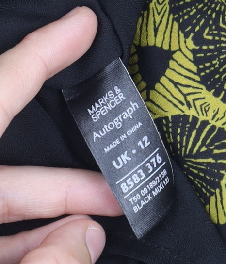 Marks and Spencer Women's Multicoloured Shift Dress - Size 12