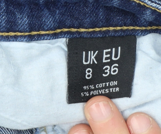 PrettyLittleThing Blue Mom Jeans, Size 8, Women's Denim