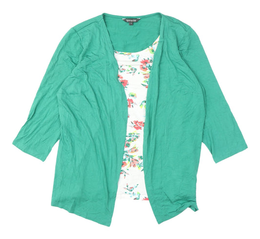 Womens UK Size 20 Bonmarché Green Tunic Blouse
