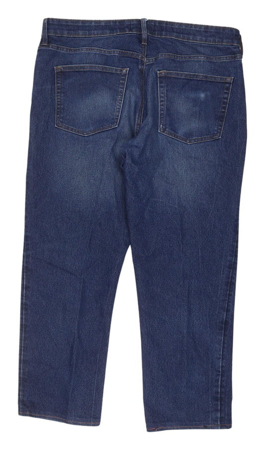 Matalan Men's Blue Straight Jeans, Size 36, Classic