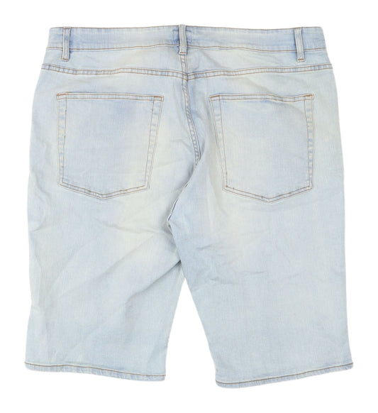 Matalan Men's Blue Chino Denim Shorts Size 38
