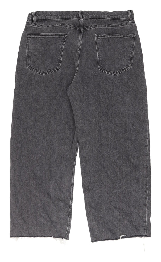 ASOS Women's Grey Straight Leg Jeans Size 36