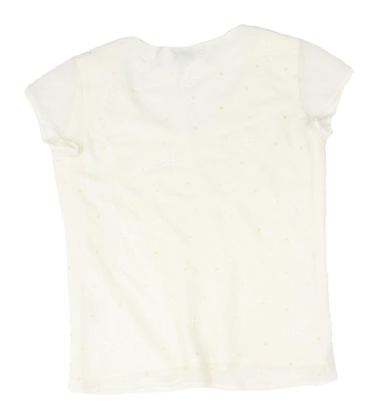 Womens UK Size 12 BHS White Basic T-Shirt