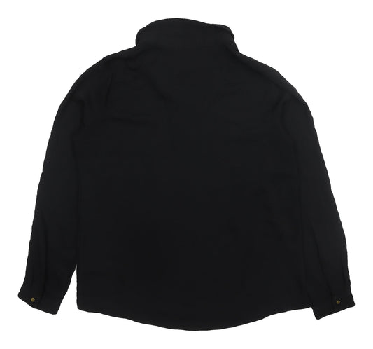 Womens UK Size M VERO MODA Black Basic Blouse